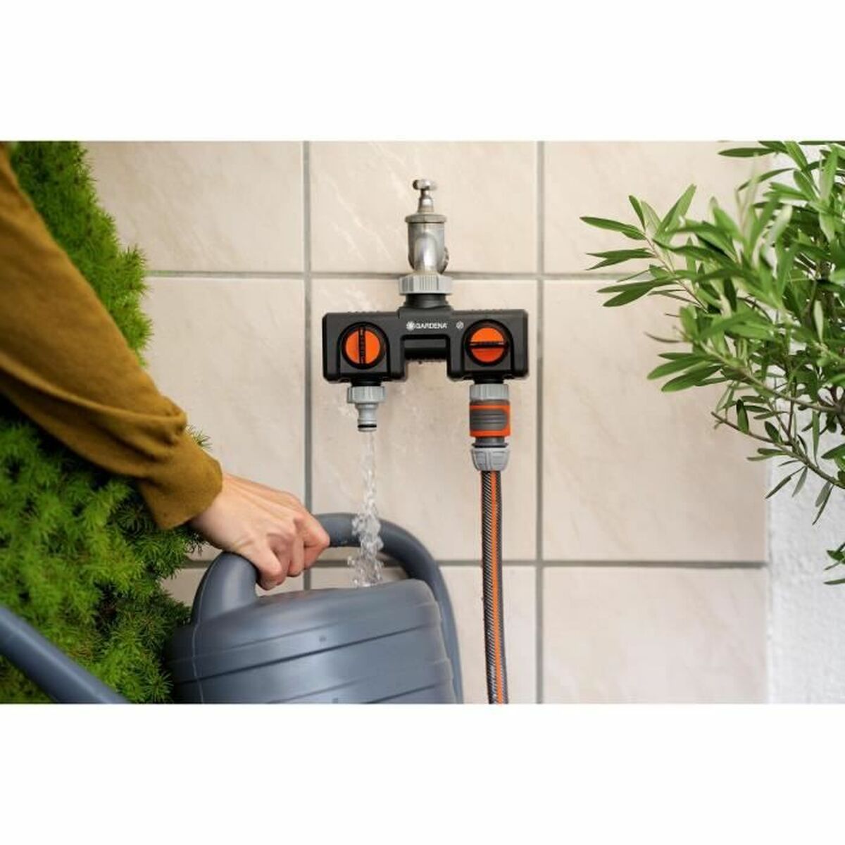Slanganslutning Gardena 8193-20 Double 3/4"